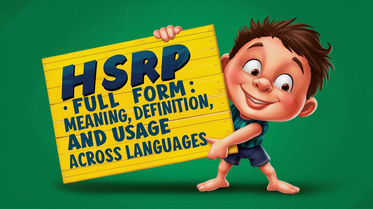 HSRP Full Form: Meaning, Definition, and Usage Across Languages
