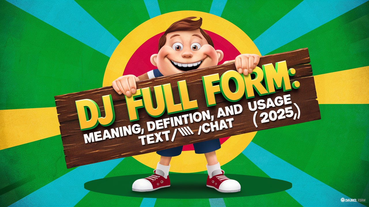 DJ Full Form: Meaning, Definition, and Usage in Text/Chat (2025)