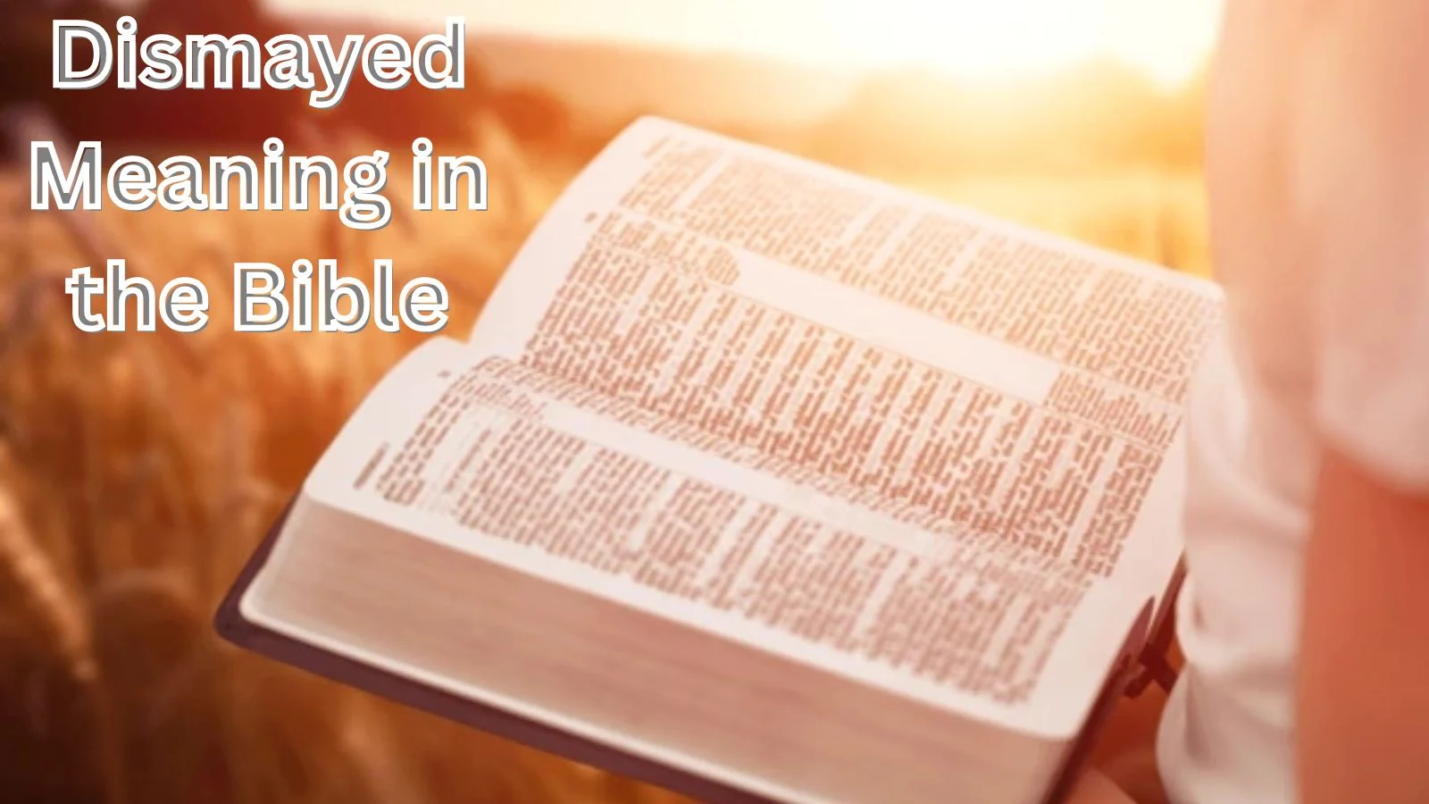 dismayed meaning in the bible