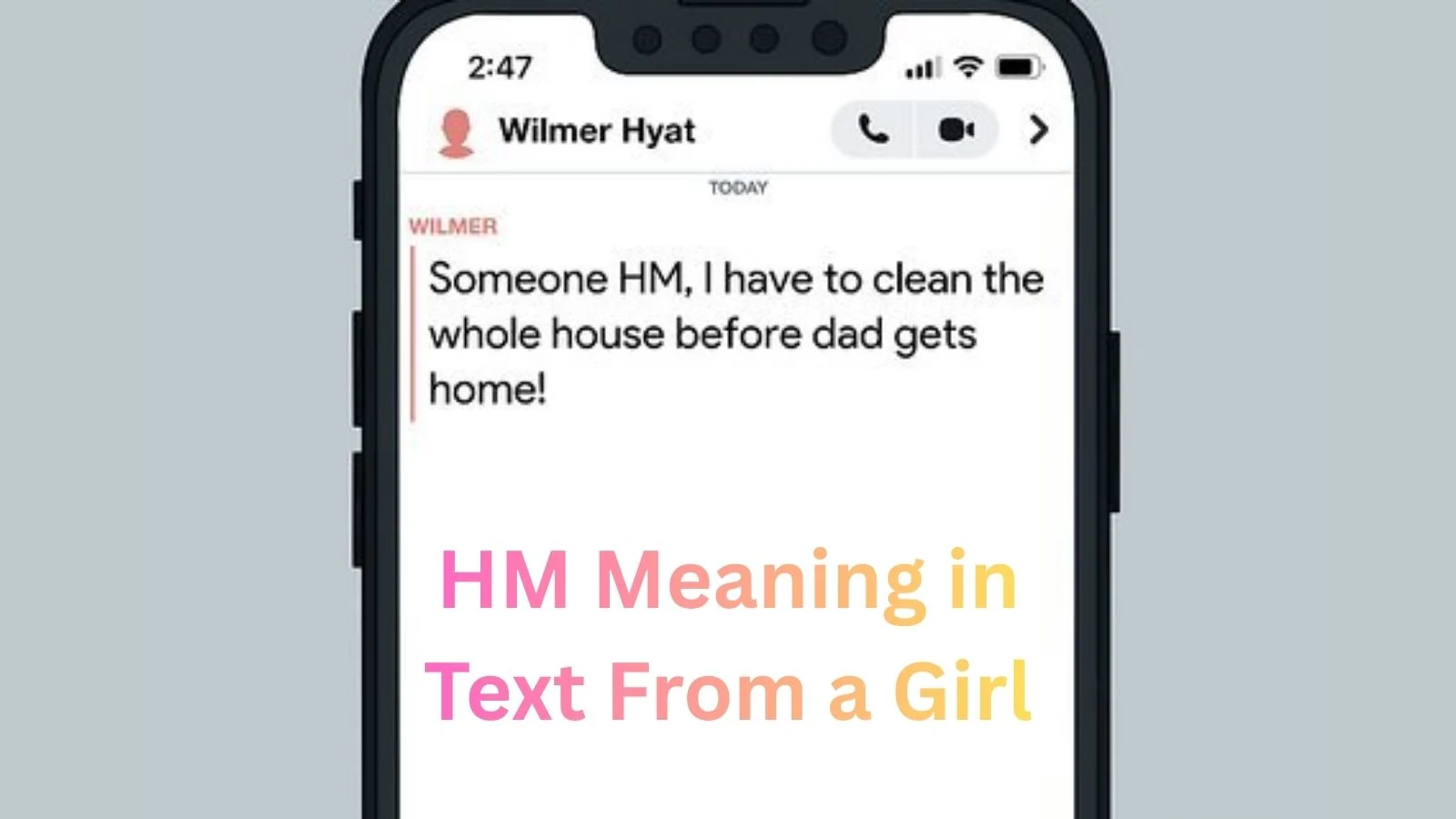 hm meaning in text from a girl