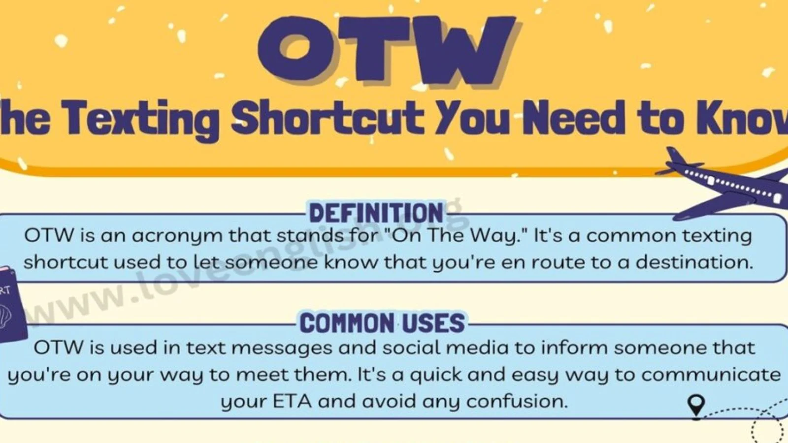 otw meaning in text