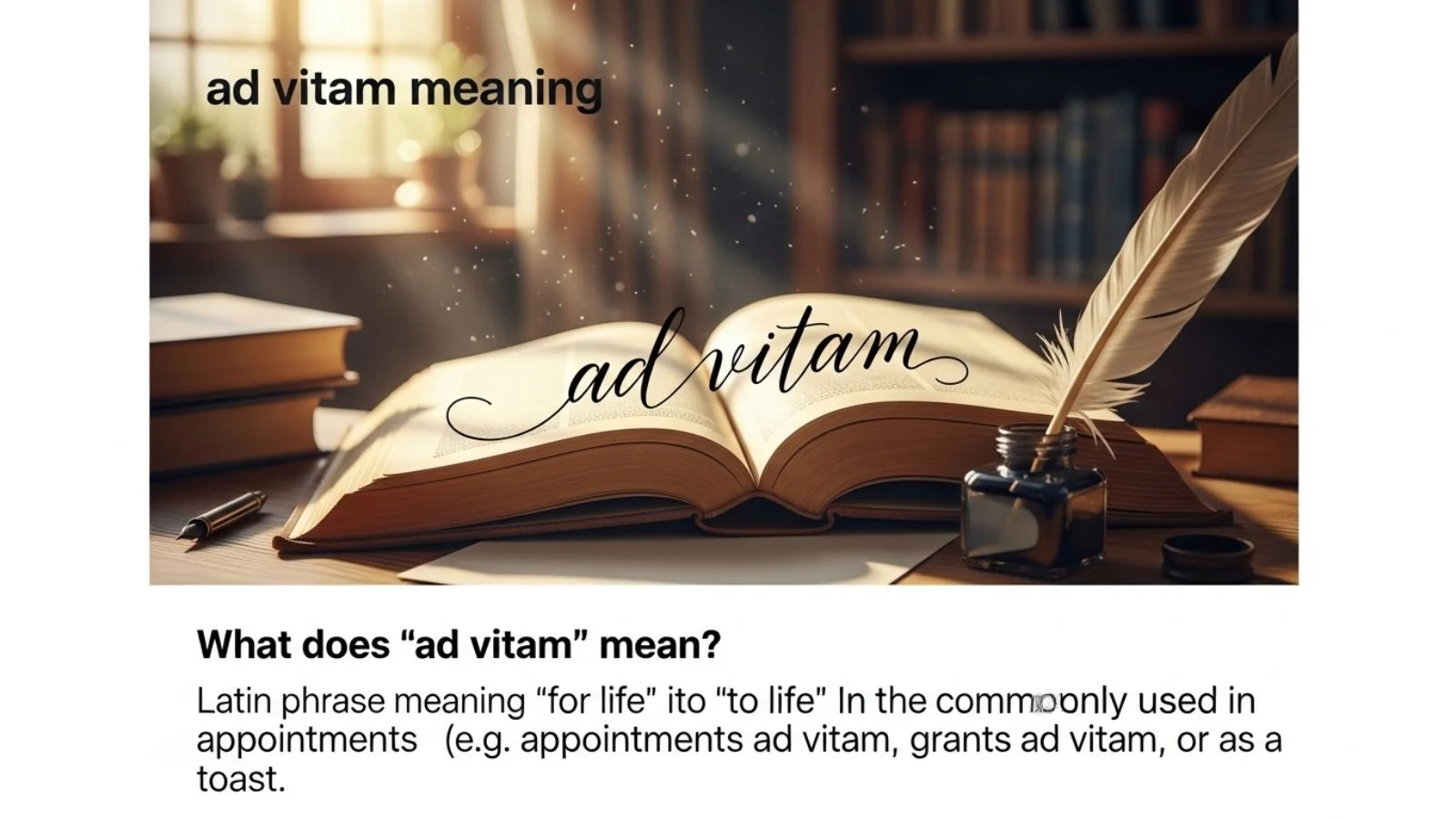 ad vitam meaning