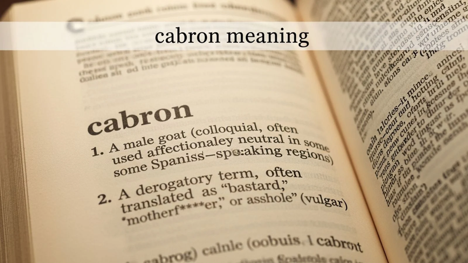 cabron meaning