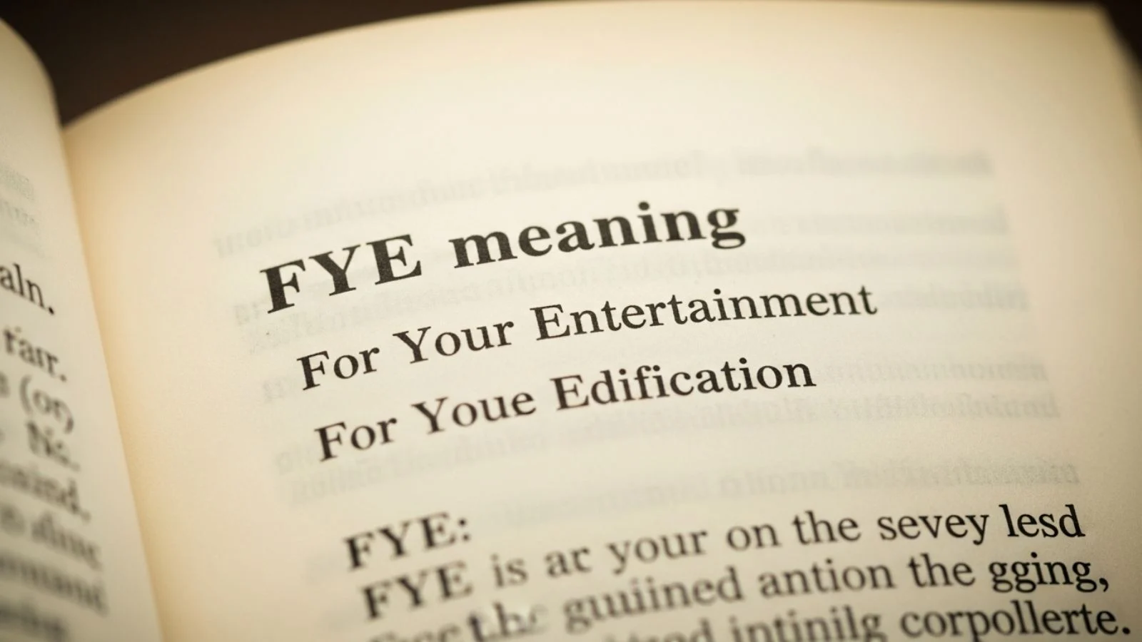 fye meaning