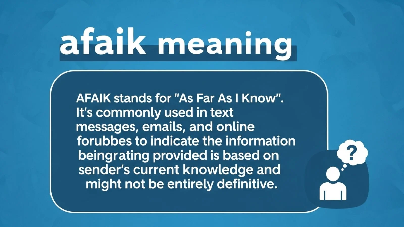 afaik meaning
