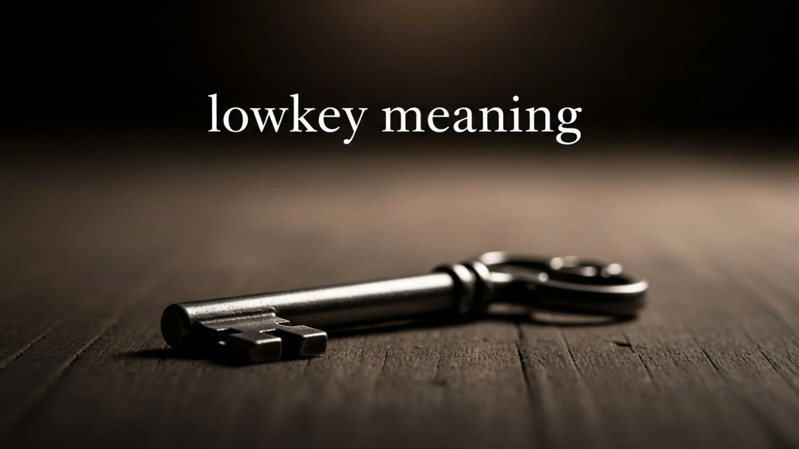 lowkey meaning