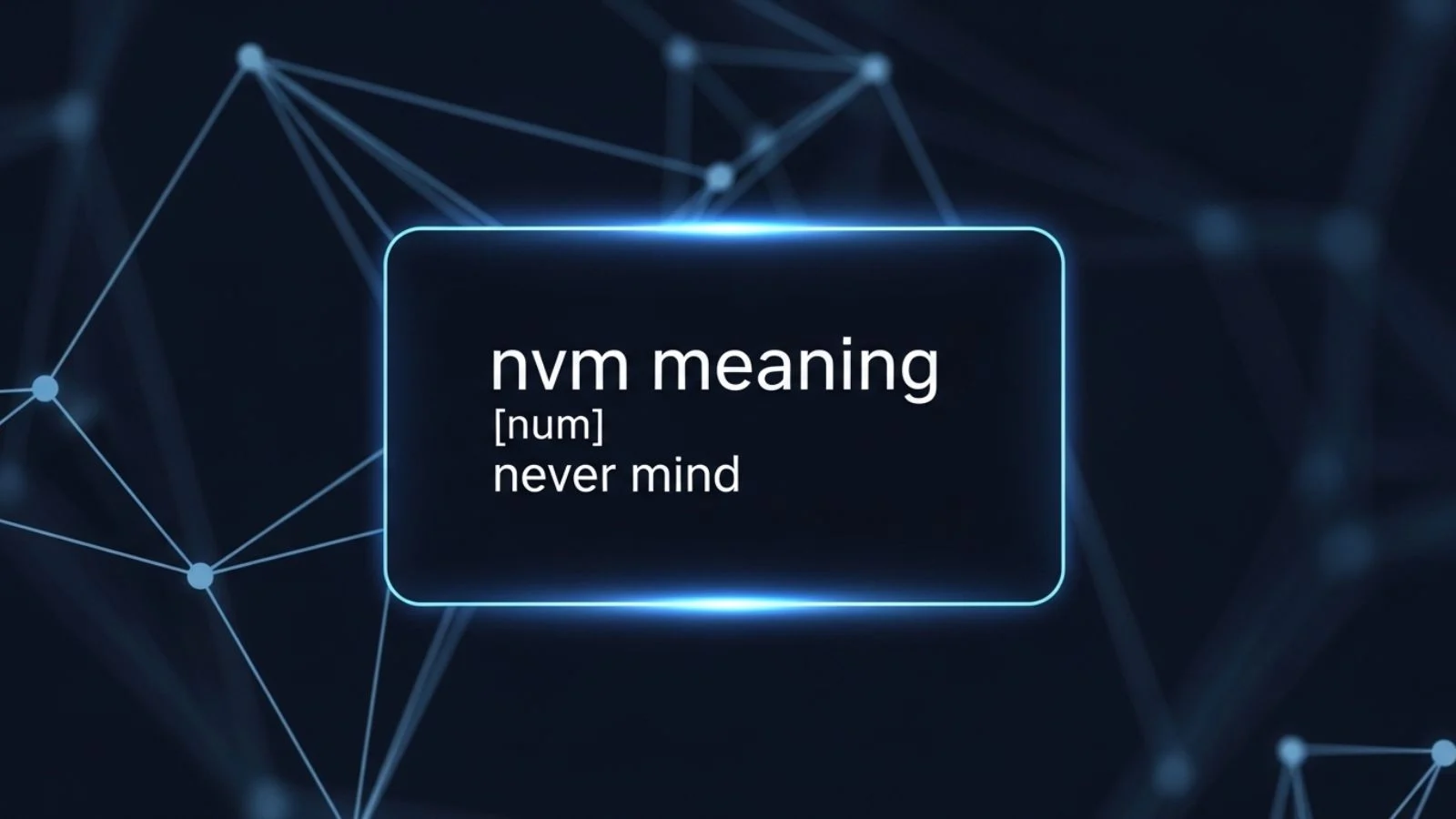 nvm meaning