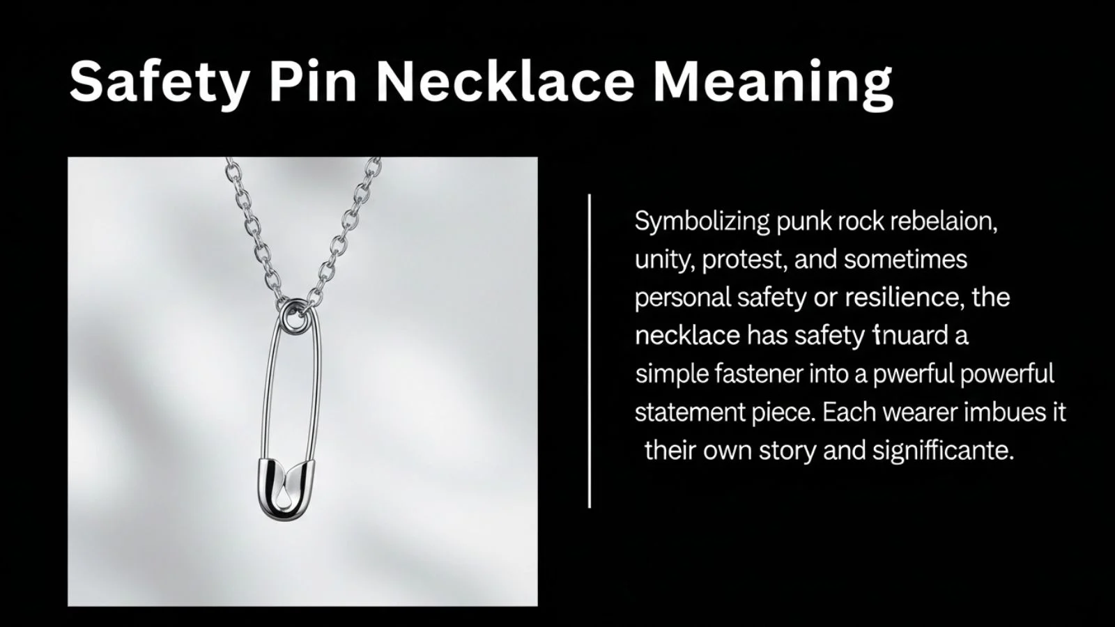 safety pin necklace meaning