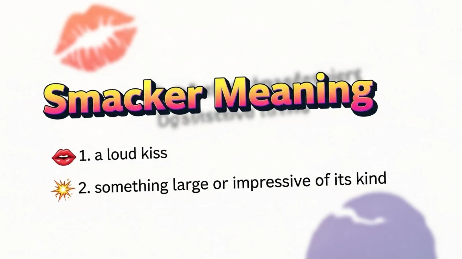 smacker meaning